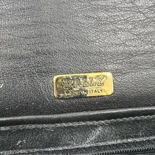 Bally Vintage Black Leather Clutch Purse