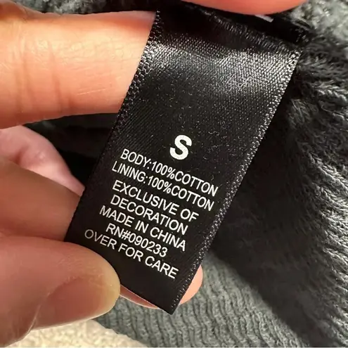 Venor Women’s Full Zip Hoodie Jacket Dark Gray Cotton Drawstring Hunting Size S