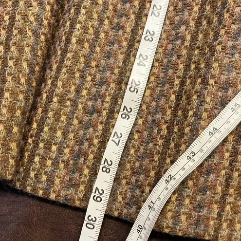 Hunter Sportswear wool Midi Skirt Size 10 USA Made Vintage Houndstooth 4 Brown