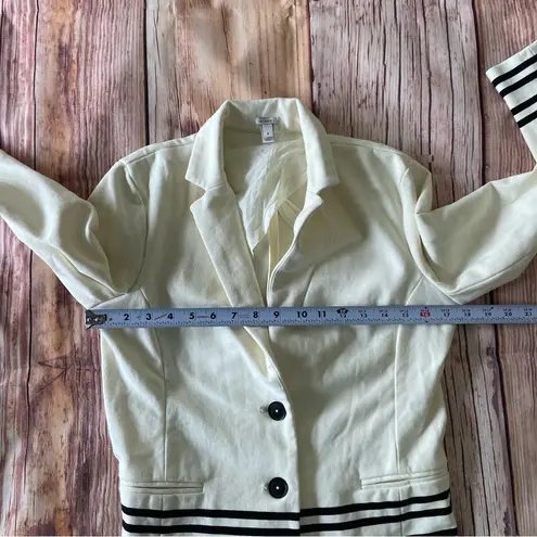 J.Crew  Schoolboy Blazer Womens Small Academy Cream Navy stripe Career