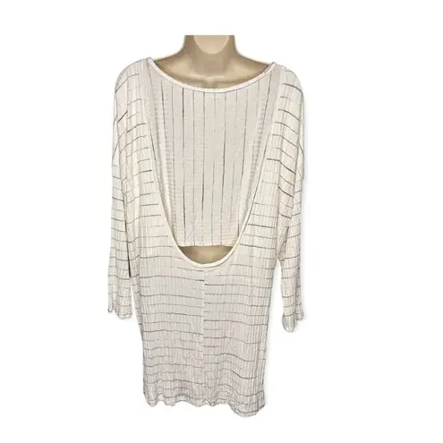 Hummingbird Striped 3/4 Sleeve Ribbed Knit Top Women’s Size 3XL