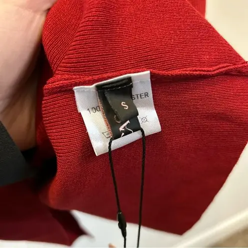 Micas  Square Neck Slit Slip Knit Dress S NWT