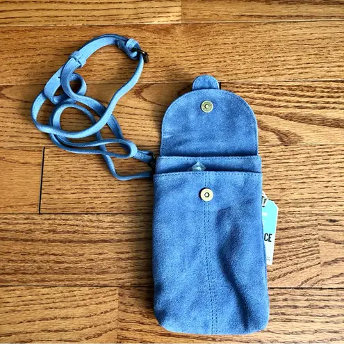 FatFace RARE Blue Clara Suede Phone Bag Crossbody Bag NWT