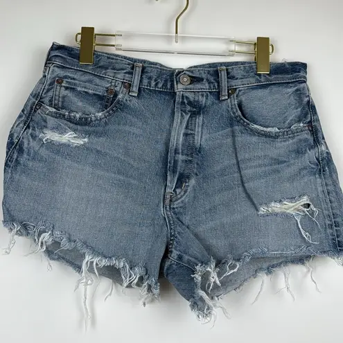Moussy Vintage Chester Denim Jean Shorts in Blue Size 29