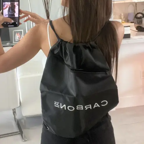 Carbon 38 brand new black nylon drawstring bag y2k beach sport bag