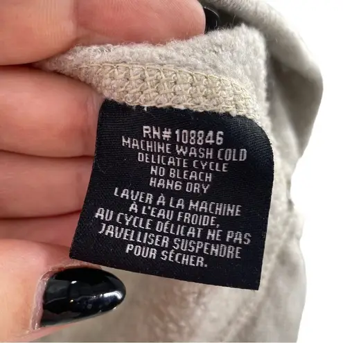 Kuhl Kashmira ¼ Zip Pullover Hoodie Size S Oatmeal Gray Fleece Lined