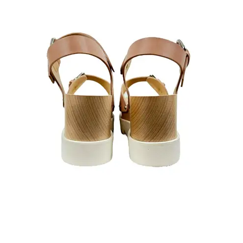 Stella McCartney New Elyse Buckle Wedge Platform Sandals Blush Pink Size 39