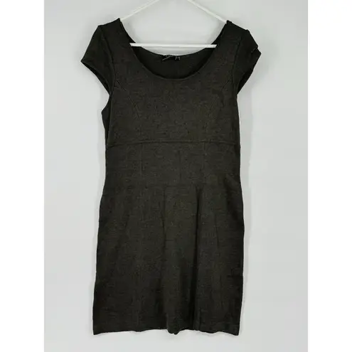 Peruvian Connection Knit Dress Size M/L Ribbed Gray Sweater