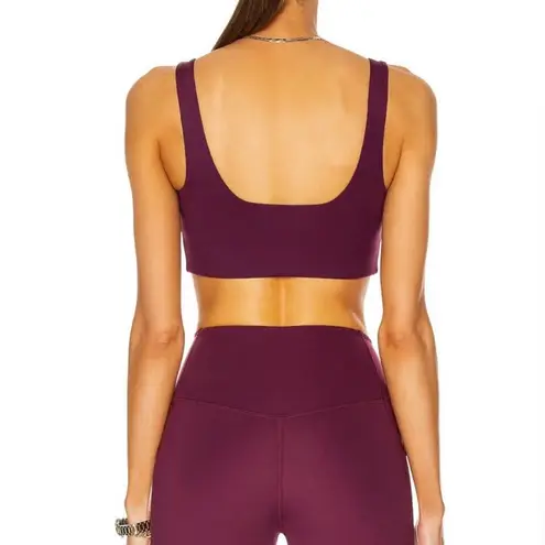 Girlfriend Collective 🆕 NWOT  Tommy Sports Bra Cropped Top Wide Strap Plum XS