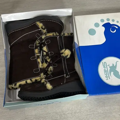 Shiekh • Leopard faux fur tall winter boots