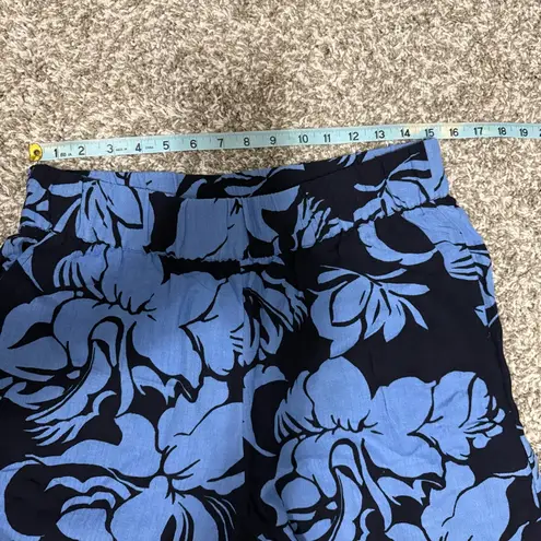 Soft Surroundings Soft Surroundings Blue Flowered Palazzo Wide Leg Pants Size Medium