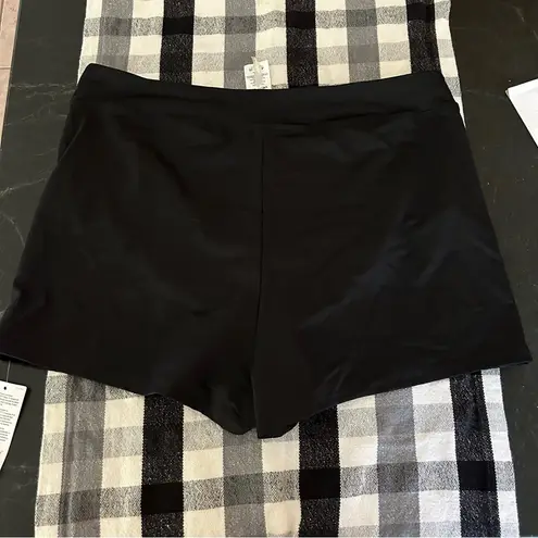 NWT Lands' End | Women's Swim Shorts Lined Built In Underwear Black | Size 18