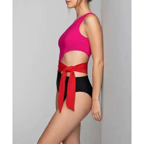 Beach Riot Carlie One Piece Swim, Glacier Color Block, Medium