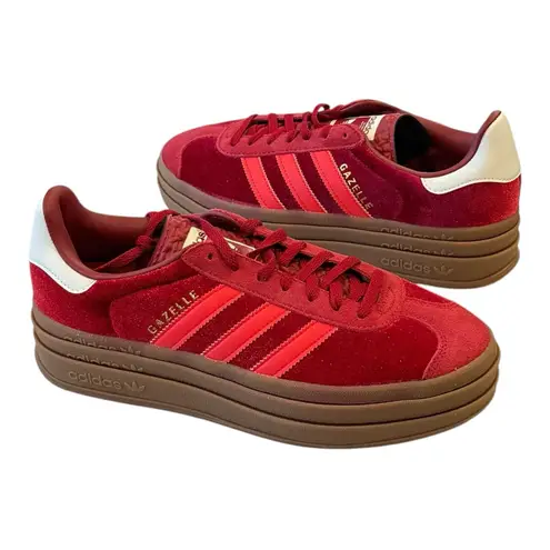 Adidas  Women’s Gazelle Bold Velvet Team Victory Red Size 9 NEW