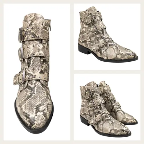 Steven By Steve Madden Steven New York Harmon Snakeskin Design Booties EUC $150 Size 8.5 S3151 - Image 2