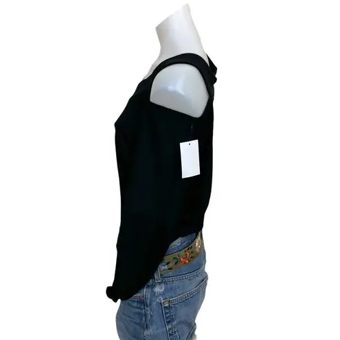 Go Couture Black Off Shoulder Sweater SMALL Tunic Dolman Nordstrom $148 NEW