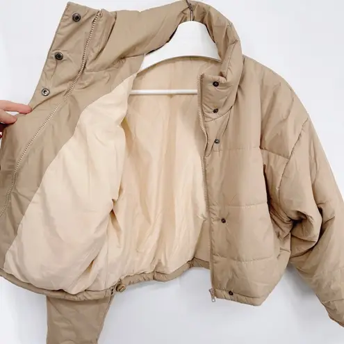 The Fifth Label Remake Puffer Tan Cropped Jacket Boxy XS