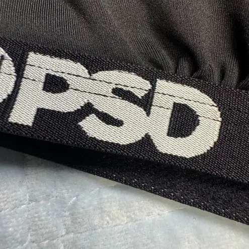 PSD Women's Black Bralette with Logo Band