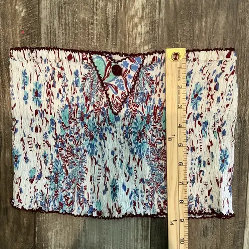 Poupette St. Barth Cream Bustier Crop Top Sleeveless Size OS