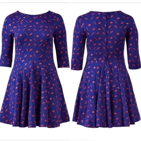 Unique Vintage Gwynnie Bee Umbrella Print Navy Dress, plus size 0X