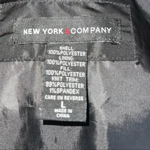 New York & Co. Puffy Black Coat Size Jr Large