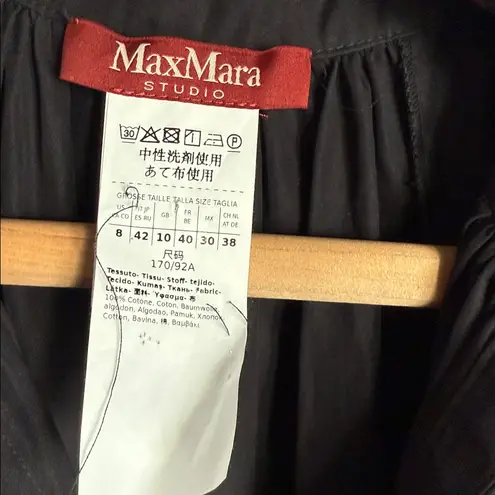 Max Mara Studio SOSPIRO Poplin mini dress with flounce