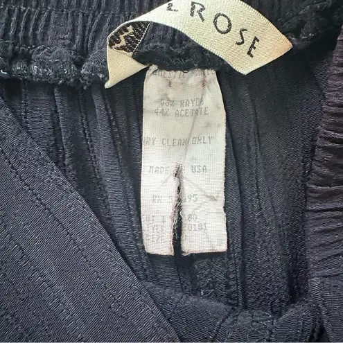 Melrose Vintage Womens Navy Pull On Elastic Waist Dress Pliss Office Pants Sz 10 Blue