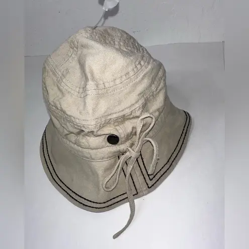 REI Bucket Hat Sun Cap Size S/M Drawstring Poseable Brim Safari Hiking Fishing Tan