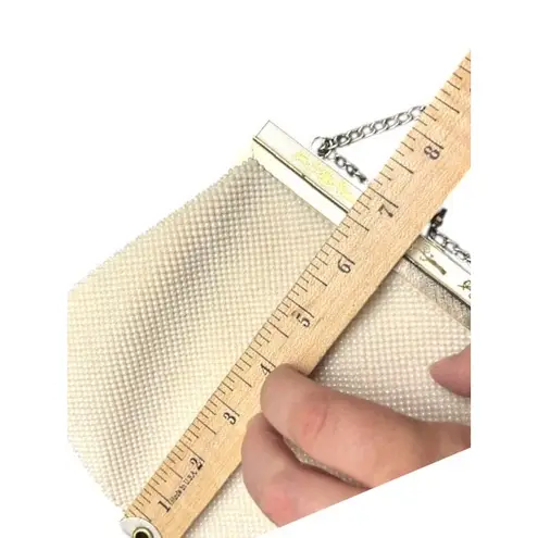 Vintage Beaded Evening Purse Clutch Chain Handle Bride Flapper Elegant Glamor Gold