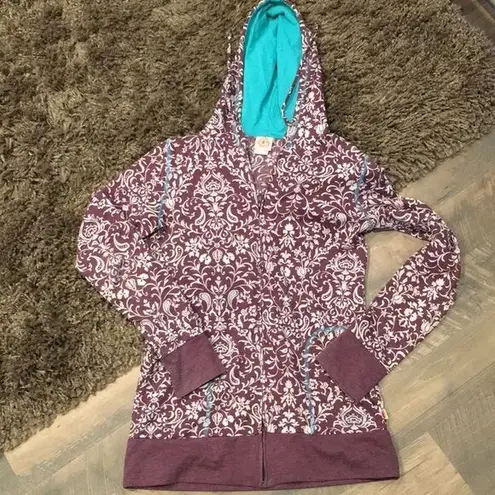 🎉 Curious gypsy Purple burnout zip jacket size M Purple Size M