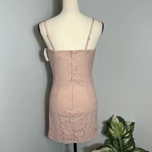 Dress the Population  leanne lace cocktail sheath mini dress pink medium new