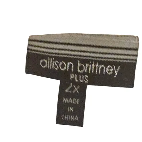 Allison Brittney Plus Size Top Lace-Up Shoulder Detail Dolman Sleeve 2X