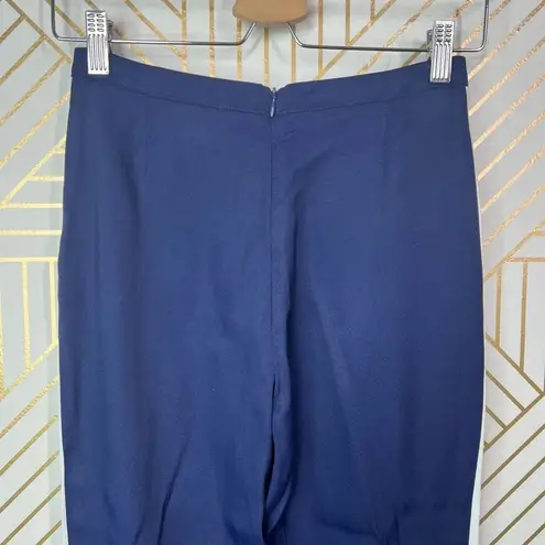 Reformation  Side‎ Stripe Flared Pants in Navy Blue White Size US XS