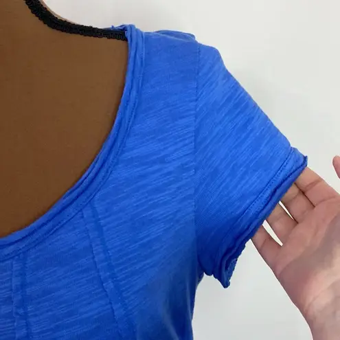 Soft Surroundings Marchesa periwinkle blue space dye pleated raw edge dress sz S - Image 7