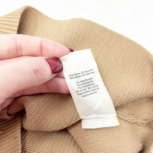 Babaton Aritzia Ribbed Sculpt Knit Essamba Tube Top Honey Beige Womens Size M