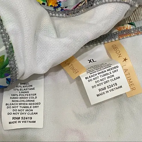 Gibson Latimer Floral Tropical Print 2-pc Swim Set