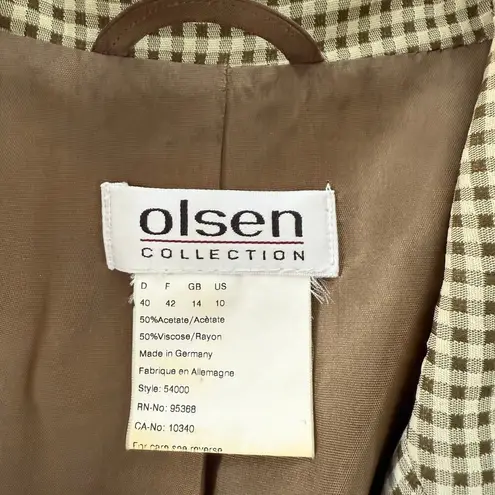 Olsen Collection Vintage Gingham Relaxed Blazer One