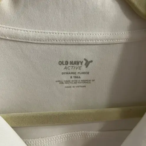 Old Navy New with tags White Half-Zip Pullover Sweatshirt s tall dynamic fleece  - Image 4