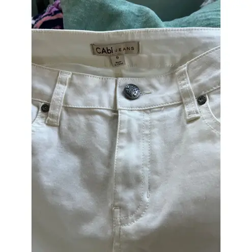 CAbi Women's  White Straight Leg Jeans Size 8