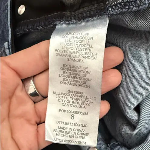 Wit & Wisdom Stretch Skinny Jeans Raw Hem Distressed Medium Wash Size 8 Blue - Image 7