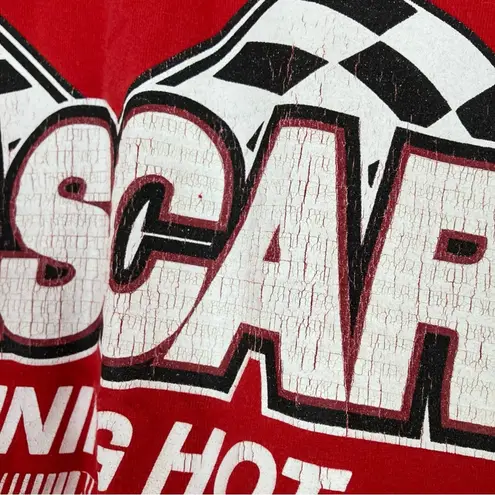 Nascar | Running Hot Jersey Red Short Sleeve Button Front Graphic 14/16 Size XL