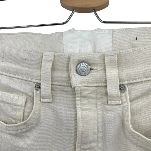 Veronica Beard Carson Jeans Ankle Flare High Rise Ecru Ivory Size 26 US 2