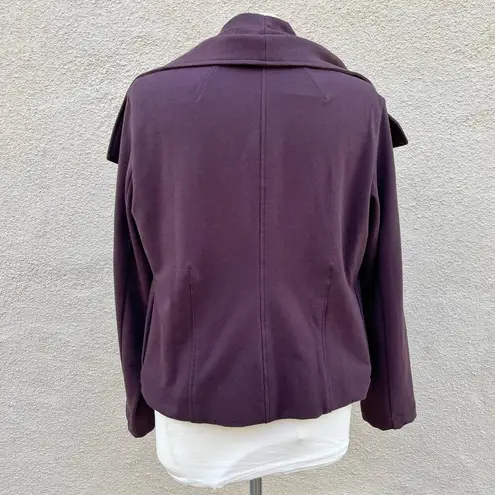 Vulin Purple Wide Collar Open Sweatshirt Cardigan 40/L Size L