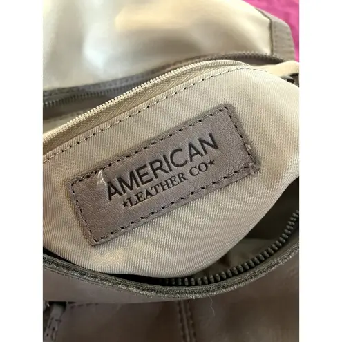 AMERICAN LEATHER CO. Liberty Backpack Gray/Taupe Purse Bag TRAVEL MINIMALIST Gray