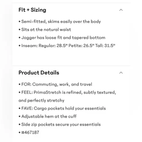 Athleta  endless high rise cargo pants cream NWOT 10 - Image 6