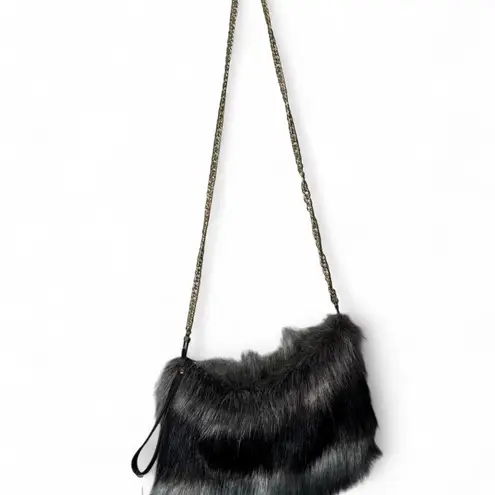 Holly Bracken Faux Fur Shoulder Bag Brand New with tags Gray