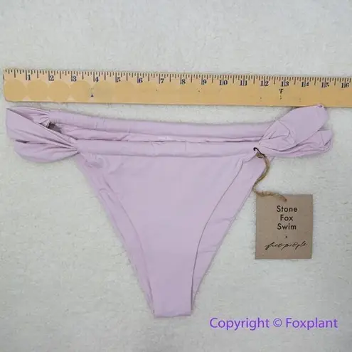 Stone Fox Swim NEW Solid Bijou Bikini Bottoms, size XL, pink/lilac