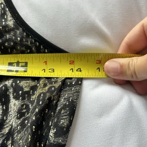 Vintage 90s Y2K Cheetah Sequins Maxi Dress Womens 36 Fairy Whimsical Coquette Black Size 4