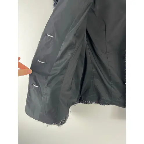 Lafayette 148 Tweed Blazer Size 4 Career Preppy Academia Business Professional 4 Black