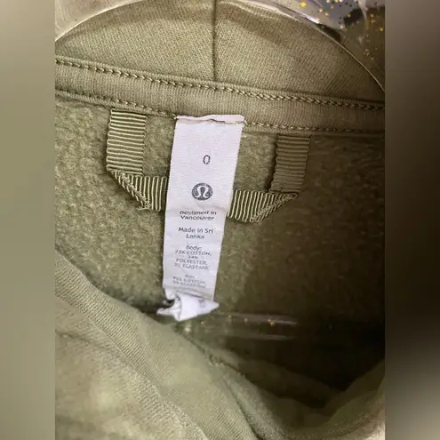 Lululemon  Loungeful Hoodie Fleece Sweatshirt Bronze Green Size 0